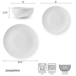 Josephine 24 Piece Dinnerware Set, Service For 8 -Deals Tableware Store 23 2754 5311501 infographic