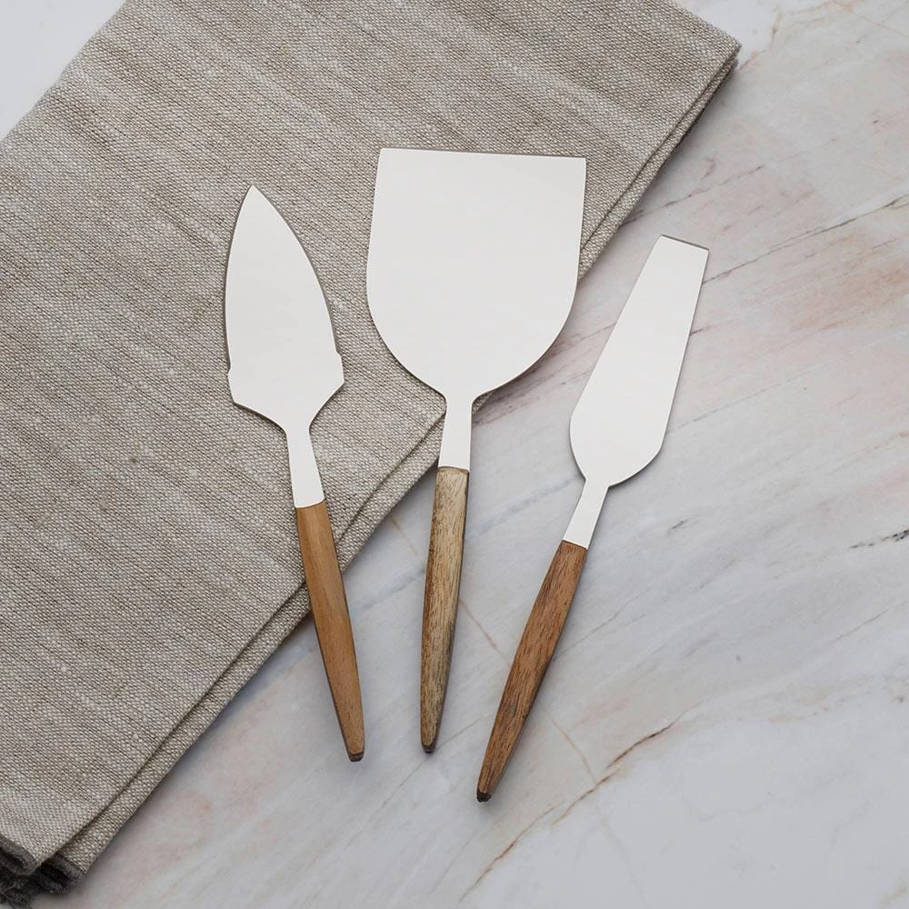 3 Piece Acacia Wood Cheese Set 5 3 Piece Acacia Wood Cheese Set - Image 3