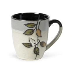 Rustic Leaves Set Of 4 Mugs -Deals Tableware Store 5106155