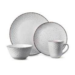 Bumble Bee White 16 Piece Dinnerware Set, Service For 4 -Deals Tableware Store 5274285 4pc onWhite