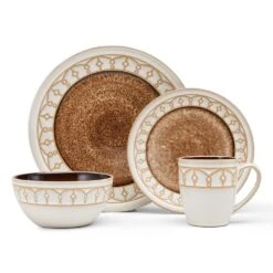 Remi Beige 16 Piece Dinnerware Set, Service For 4 19 Remi Beige 16 Piece Dinnerware Set, Service For 4 -Deals Tableware Store 5275470 PFZ RemiBeige 4pps onWhite