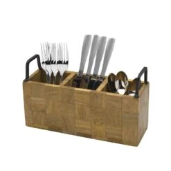Avery Checkered Flatware Wood Caddy -Deals Tableware Store 5276722 Avery Caddy Lifestyle