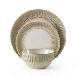 Hensley Green 12 Piece Dinnerware Set, Service For 4 19 Hensley Green 12 Piece Dinnerware Set, Service For 4 -Deals Tableware Store 5291366 PFZ Hensley Green 3pc