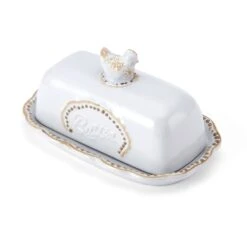 Farmhouse Hen Covered Butter Dish -Deals Tableware Store 5292951 3Q