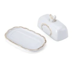 Farmhouse Hen Covered Butter Dish -Deals Tableware Store 5292951 3Q1