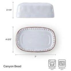 Canyon Bead Covered Butter Dish -Deals Tableware Store 5292953 infographic