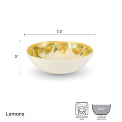 Lemons Set Of 4 Outdoor Melamine Soup Cereal Bowls 7 Lemons Set Of 4 Outdoor Melamine Soup Cereal Bowls -Deals Tableware Store 5293373 bowl infographic