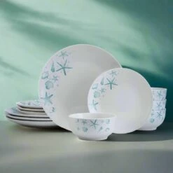 Tahiti 12 Piece Dinnerware Set, Service For 4 -Deals Tableware Store 5293648 SN Tahiti 12pc lifestyle
