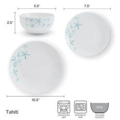 Tahiti 12 Piece Dinnerware Set, Service For 4 -Deals Tableware Store 5293648 SN Tahiti infographic