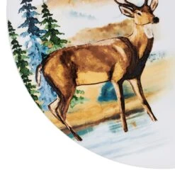 Woodland Animals 12 Piece Dinnerware Set, Service For 4 -Deals Tableware Store 5293649 SN WoodlandAnimals dinnerplate detail