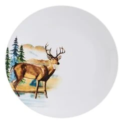 Woodland Animals 12 Piece Dinnerware Set, Service For 4 -Deals Tableware Store 5293649 SN WoodlandAnimals dinnerplate silo