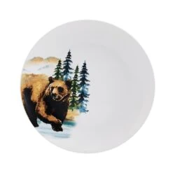Woodland Animals 12 Piece Dinnerware Set, Service For 4 -Deals Tableware Store 5293649 SN WoodlandAnimals saladplate silo