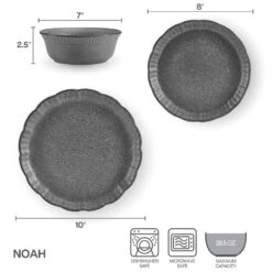 Noah 12 Piece Dinnerware Set, Service For 4 14 Noah 12 Piece Dinnerware Set, Service For 4 -Deals Tableware Store 5293902 PFZ Noah Dinnereware Infographic