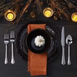 Chateau Midnight 12 Piece Dinnerware Set, Service For 4 -Deals Tableware Store 5296078 PFZ Chateau Lifestyle Halloween 3pc Square