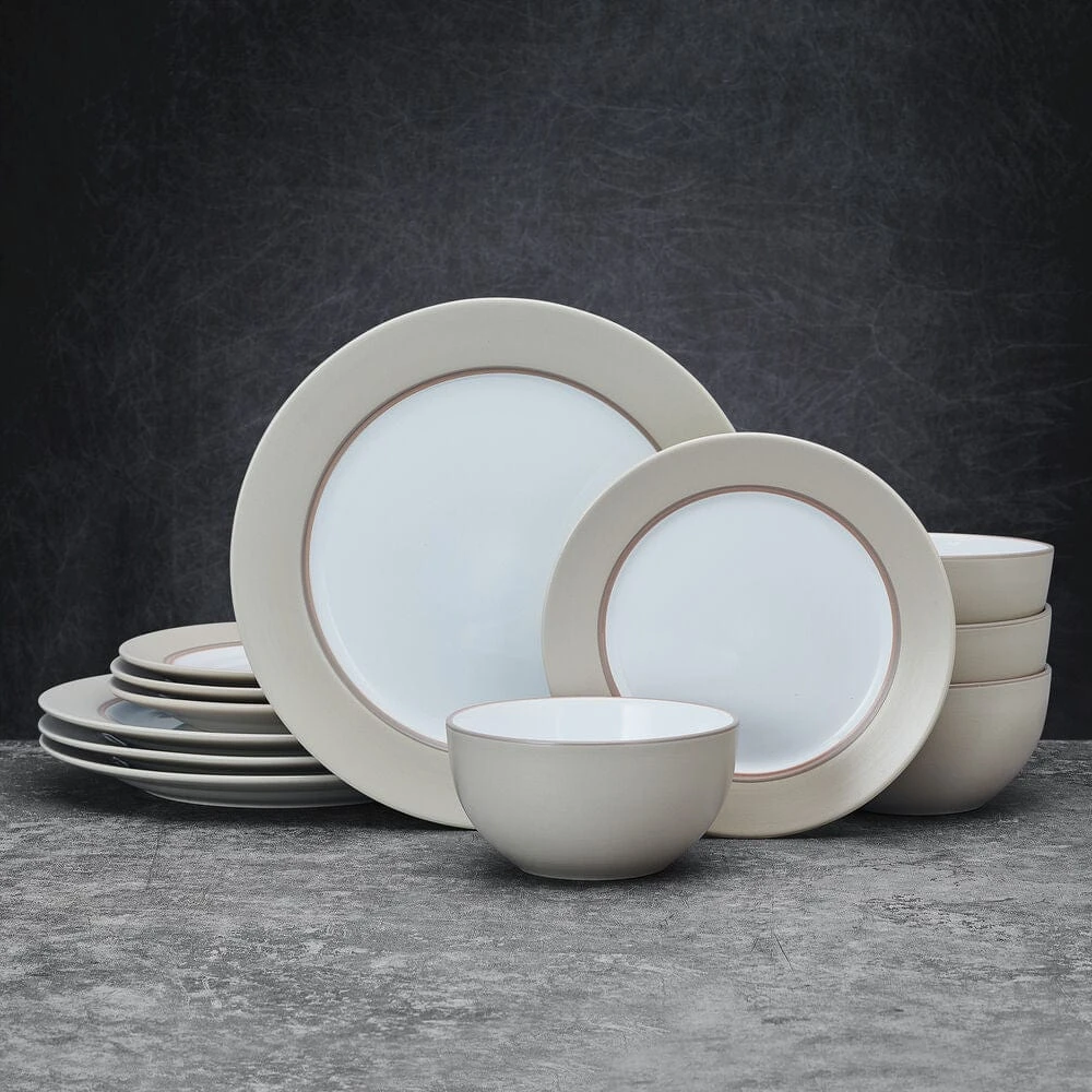Grayson Taupe 12 Piece Dinnerware Set, Service For 4 5 Grayson Taupe 12 Piece Dinnerware Set, Service For 4 - Image 3