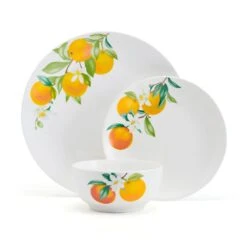 Oranges 12 Piece Dinnerware Set, Service For 4 -Deals Tableware Store 5296703 SN Oranges 3pc silo