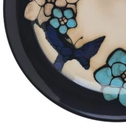 Painted Butterfly Blue 12 Piece Dinnerware Set, Service For 4 14 Painted Butterfly Blue 12 Piece Dinnerware Set, Service For 4 -Deals Tableware Store 5296888 PFZ PaintedButterflyBlue dinner plate closeup