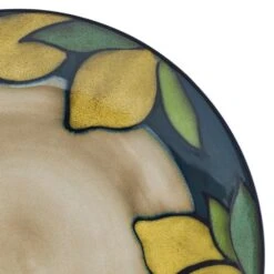 Painted Lemons 12 Piece Dinnerware Set, Service For 4 -Deals Tableware Store 5296894 PFZ Painted Lemons dinner plate detail