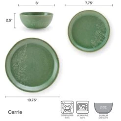 Carrie 12 Piece Dinnerware Set, Service For 4 -Deals Tableware Store 5296918 IG Carrie12PCDinnerwareSet