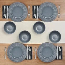 Valerie 12 Piece Dinnerware Set, Service For 4 13 Valerie 12 Piece Dinnerware Set, Service For 4 -Deals Tableware Store 5296919 PFZ Valerie 12pc lifestyle topview