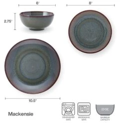 Mackensie 12 Piece Dinnerware Set, Service For 4 -Deals Tableware Store 5305444 IG Mackensie12PCDinnerwareSet