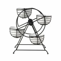 Ferris Wheel Entertaining Dip Bowl Serving Caddy -Deals Tableware Store 5312721 FR rotating condiment caddy