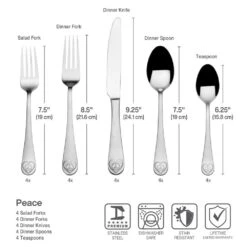 Peace 20 Piece Flatware Set, Service For 4 14 Peace 20 Piece Flatware Set, Service For 4 -Deals Tableware Store Peace 20 Piece Flatware Set Service for 4 5291390 4
