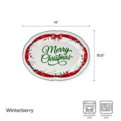 Winterberry® Red Ribbon Platter -Deals Tableware Store Winterberry Red Ribbon Platter 5308109 4