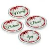 Winterberry® Set Of 4 Red Ribbon Salad Plates 2 Winterberry® Set Of 4 Red Ribbon Salad Plates -Deals Tableware Store Winterberry Set of 4 Red Ribbon Salad Plates 5308110 1