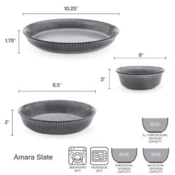 Amara Slate 6 Piece Dinnerware Bowl Set, Service For 2 -Deals Tableware Store amara slate 6 piece dinnerware bowl set service for 2 5305446 5 e42d800d f7c2 42ce a1a5 5145447d9956