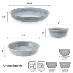 Amara Smoke 6 Piece Dinnerware Bowl Set, Service For 2 -Deals Tableware Store amara smoke 6 piece dinnerware bowl set service for 2 5305447 5