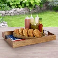 American Flag Lazy Susan Serve Tray -Deals Tableware Store american flag lazy susan serve tray 5266467 4