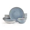 Arlie Blue 12 Piece Dinnerware Set, Service For 4 -Deals Tableware Store arlie blue 12 piece dinnerware set service for 4 5291358 1