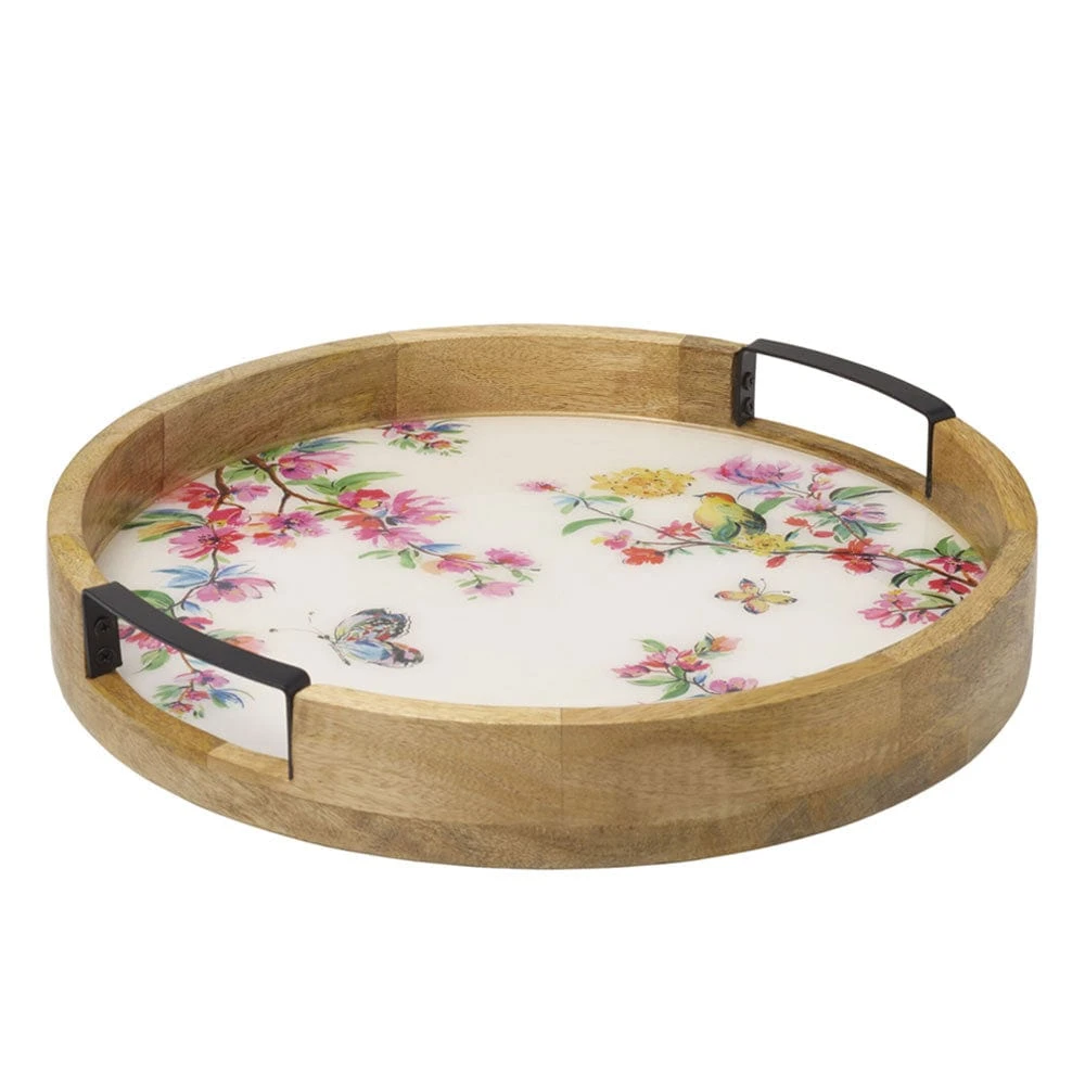 Bird And Butterfly Lazy Susan Serve Tray 3 Bird And Butterfly Lazy Susan Serve Tray