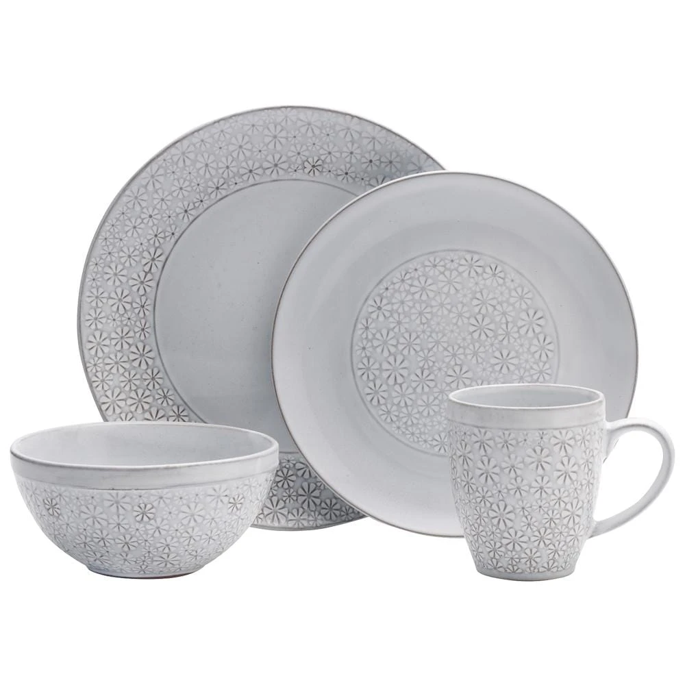 Blossom White 16 Piece Dinnerware Set, Service For 4 3 Blossom White 16 Piece Dinnerware Set, Service For 4