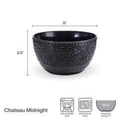 Chateau Midnight Set Of 4 Soup Cereal Bowls 10 Chateau Midnight Set Of 4 Soup Cereal Bowls -Deals Tableware Store chateau midnight set of 4 soup cereal bowls K45296075 5