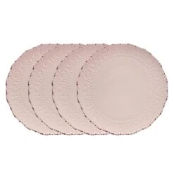 Chateau Pink Set Of 4 Dinner Plates