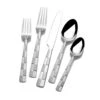 Checkered Frost 20 Piece Flatware Set, Service For 4 -Deals Tableware Store checkered frost 20 piece flatware set service for 4 5108515 1