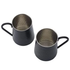 Drew And Jonathan Hammered Black Set Of 2 Beer Mugs -Deals Tableware Store drew and jonathan hammered black set of 2 bar mugs 5288509 3