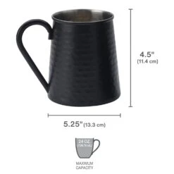 Drew And Jonathan Hammered Black Set Of 2 Beer Mugs -Deals Tableware Store drew and jonathan hammered black set of 2 bar mugs 5288509 4