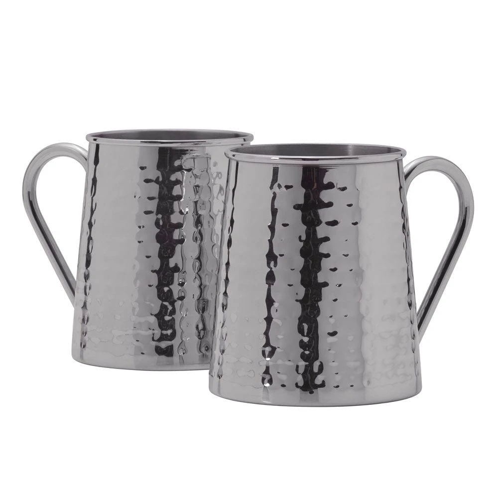 Drew And Jonathan Stainless Hammered Set Of 2 Beer Mugs 3 Drew And Jonathan Stainless Hammered Set Of 2 Beer Mugs