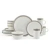 Ezra Grey 16 Piece Dinnerware Set, Service For 4 -Deals Tableware Store ezra grey 16 piece dinnerware set service for 4 5287908 1