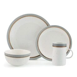 Ezra Grey 16 Piece Dinnerware Set, Service For 4 -Deals Tableware Store ezra grey 16 piece dinnerware set service for 4 5287908 9