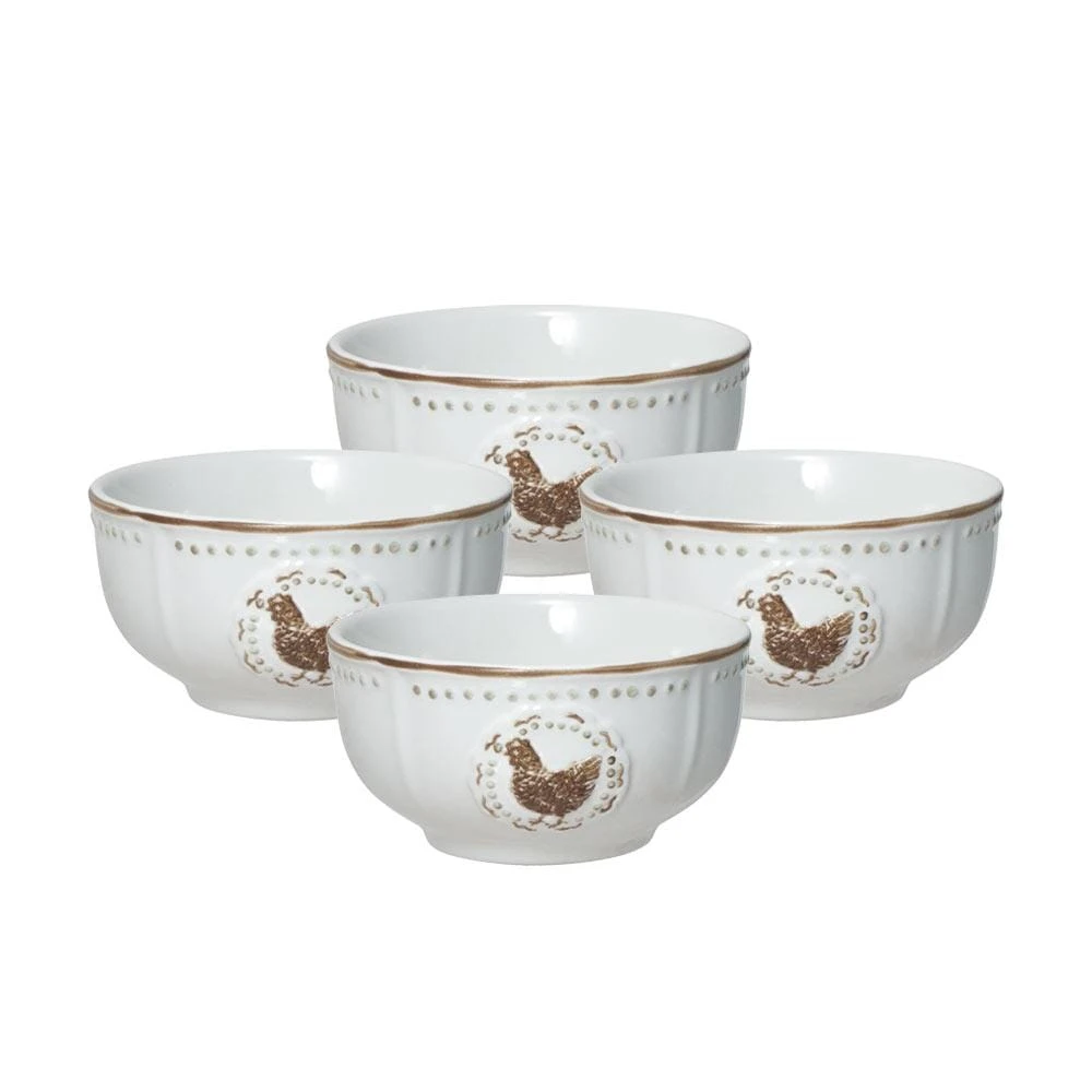 Farmhouse Hen Set Of 4 Fruit Bowls 3 Farmhouse Hen Set Of 4 Fruit Bowls