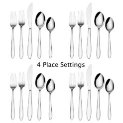 Felice 20 Piece Flatware Set, Service For 4 -Deals Tableware Store felice 20 piece flatware set service for 4 5217320 3