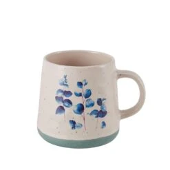 Floral Blue Set Of 6 Mugs, Assorted -Deals Tableware Store floral set of 6 matted mugs assorted 5282195 3