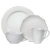French Lace White Dinnerware Set