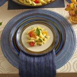 Galaxy Set Of 4 Blue Dinner Plates -Deals Tableware Store gal