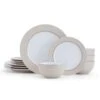 Grayson Taupe 12 Piece Dinnerware Set, Service For 4 -Deals Tableware Store grayson taupe 12 piece dinnerware set service for 4 5296694 1