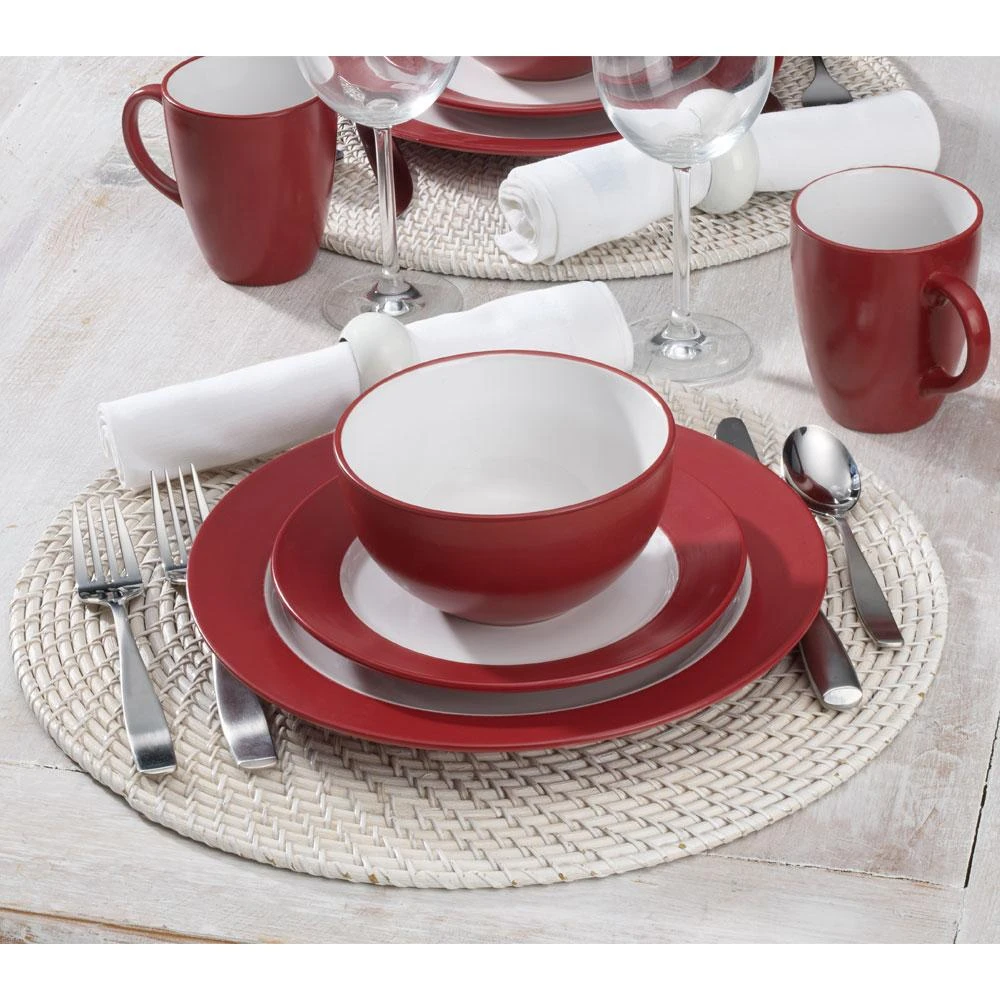 Harmony Red 16 Piece Dinnerware Set, Service For 4 4 Harmony Red 16 Piece Dinnerware Set, Service For 4 - Image 2